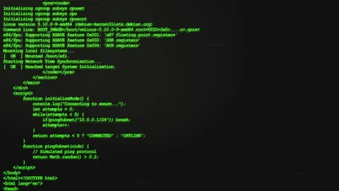 Cyber Security Matrix Style Green Programming Background 스톡 동영상 345767466