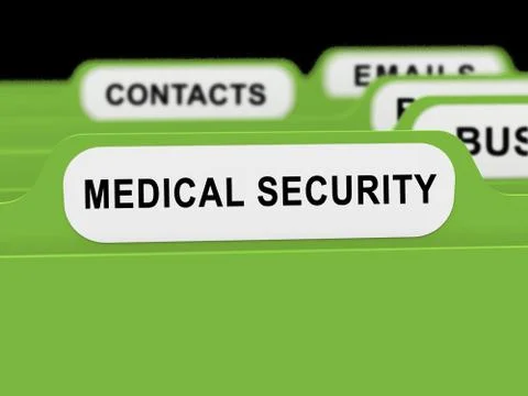 Cyber Security Medical Hack Protection 3d Rendering Stock Illustration