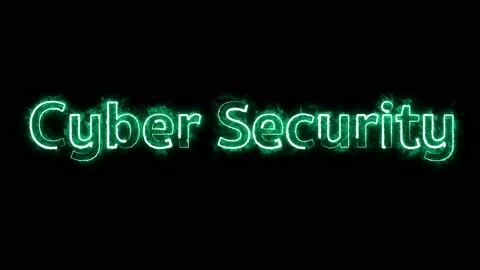 Cyber security neon flashing text with glow effect on the background. Video stock 171568540