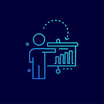 Cyber security neon icon with blue background Illustrazione stock
