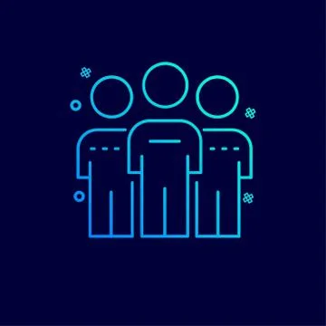 Cyber security neon icon with blue background Stock Illustration