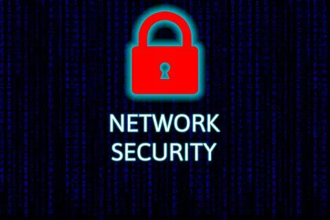 Cyber security network concept, network security. Stock Illustration