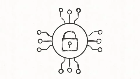 Cyber Security Network Data Protection Animation Stock Footage 341766218