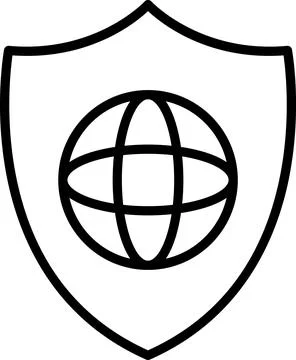 Cyber security network. Data protection icon. Digital padlock on internet Stock Illustration