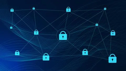 Cyber security network Stock Illustration