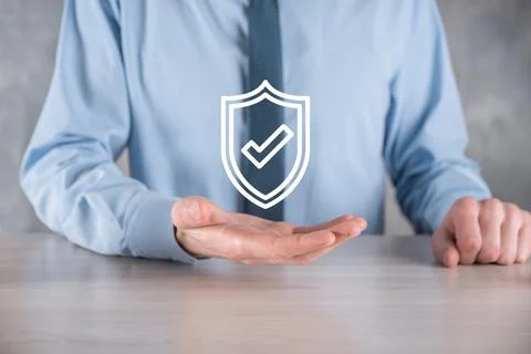 Cyber security network. Padlock icon and internet technology networking. Busi Stock Photos