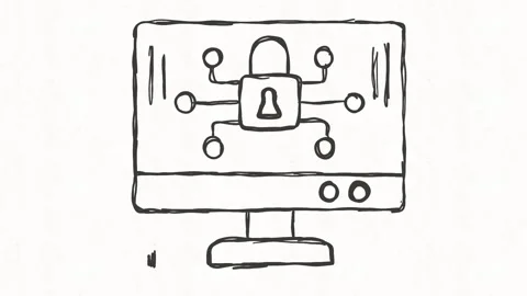 Cyber Security Network Protection Computer Animation Stock Footage 341863560