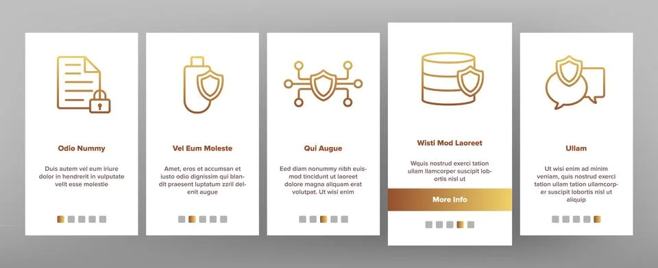 Cyber Security Onboarding Illustrazione stock