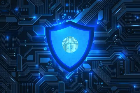 Cyber security. Online information protect, internet digital technology Stockillustratie