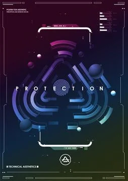 Cyber security. Online information protect, internet digital technology bac.. Stock Illustration