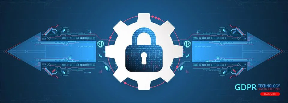 Cyber security or network protection.  System privacy. Illustration
