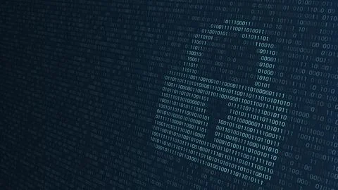 Cyber security padlock on the binary background. Stock Illustration