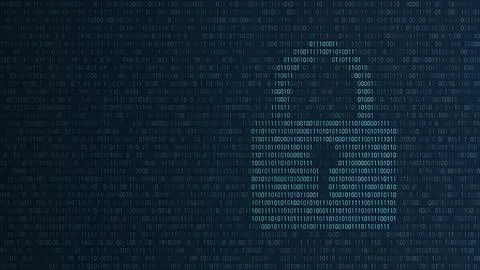 Cyber security padlock on the binary background. イラスト素材