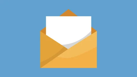 Cyber Security Padlock In Envelope 2d Animation with Alpha Matte Stock Footage 336293769