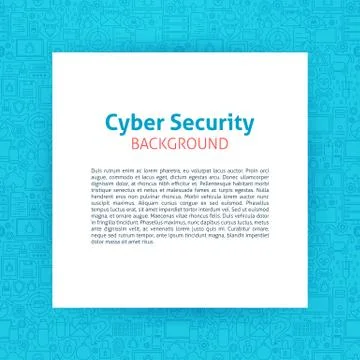 Cyber Security Paper Template Stock Illustration