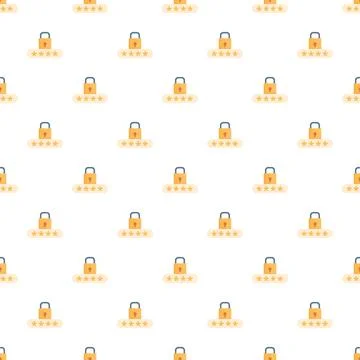 Cyber security password access seamless pattern background Illustrazione stock