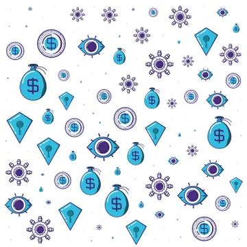 Cyber security pattern background Illustrazione stock