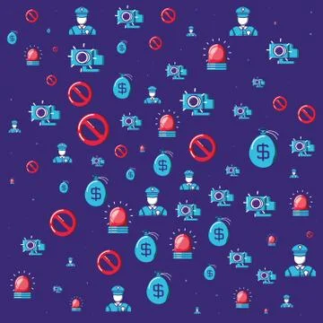 Cyber security pattern background Stock-Illustration
