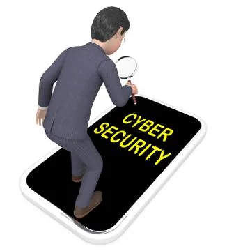 Cyber Security Professional Smart Shield 3d Rendering Stock Illustration