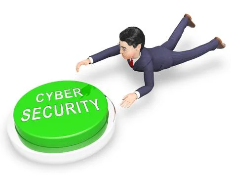 Cyber Security Professional Smart Shield 3d Rendering Stock Illustration