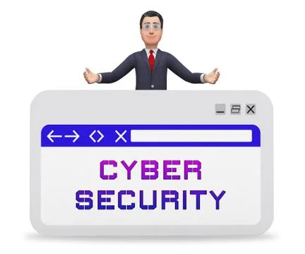 Cyber Security Professional Smart Shield 3d Rendering Stock Illustration