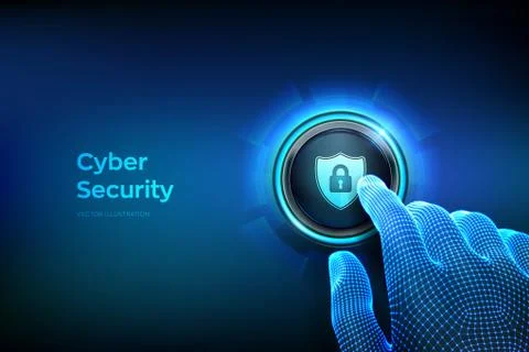 Cyber security. Protect and safe concept. Cyber data protection and informati Stock Illustration