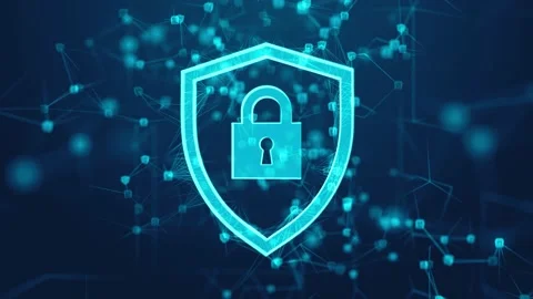 Cyber security protection from hacking attack or malware and viruses Stock Footage 158782495