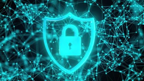 Cyber Security Protection Illustrazione stock