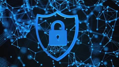 Cyber Security Protection Illustrazione stock