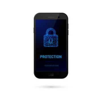 Cyber security protection system concept.  Data protection. Illustrazione stock