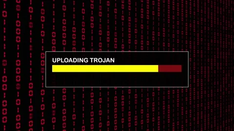 Cyber Security Red Binary Code Hacking Login Abstract Background Concept Stock Footage 231332433