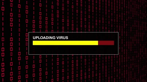 Cyber Security Red Binary Code Hacking Login Abstract Background Concept Stock Footage 231332434