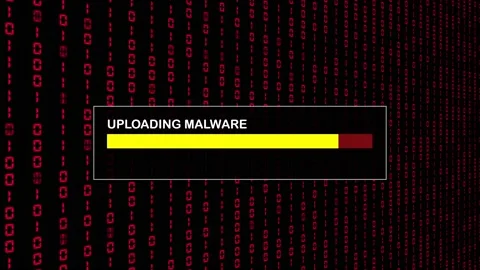 Cyber Security Red Binary Code Hacking Login Abstract Background Concept Stock Footage 231332435