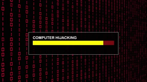 Cyber Security Red Binary Code Hacking Login Abstract Background Concept Stock Footage 231332436
