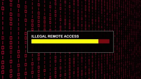 Cyber Security Red Binary Code Hacking Login Abstract Background Concept Stock Footage 231332438