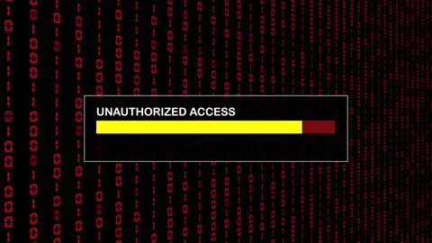 Cyber Security Red Binary Code Hacking Login Abstract Background Concept Stock Footage 231332439