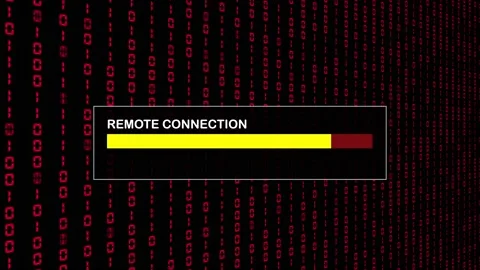 Cyber Security Red Binary Code Hacking Login Abstract Background Concept Stock Footage 231332444