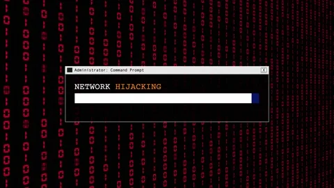 Cyber Security Red Binary Code Hacking Login Abstract Background Concept Stock Footage 231332455