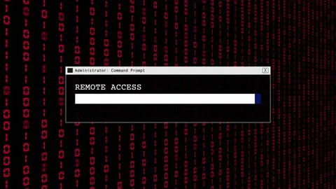 Cyber Security Red Binary Code Hacking Login Abstract Background Concept Stock Footage 231332460