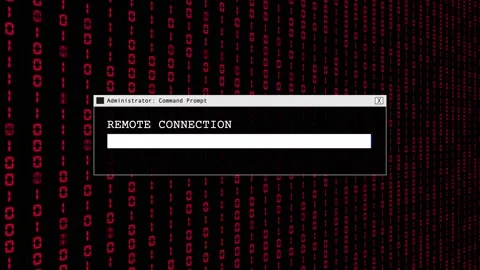 Cyber Security Red Binary Code Hacking Login Abstract Background Concept Stock Footage 231332461
