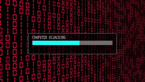 Cyber Security Red Binary Code Hacking Login Abstract Background Concept Stock Footage 231332481