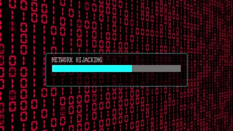 Cyber Security Red Binary Code Hacking Login Abstract Background Concept Stock Footage 231332482