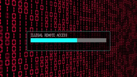 Cyber Security Red Binary Code Hacking Login Abstract Background Concept Stock Footage 231332484