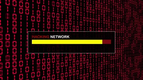 Cyber Security Red Binary Code Hacking Login Abstract Background Concept Stock Footage 231332507