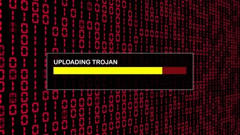 Cyber Security Red Binary Code Hacking Login Abstract Background Concept Stock Footage 231332516