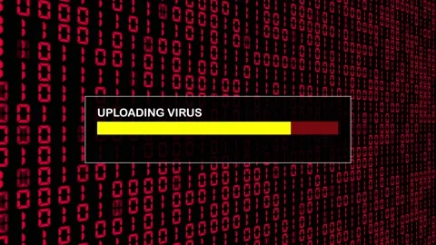 Cyber Security Red Binary Code Hacking Login Abstract Background Concept Stock Footage 231332523