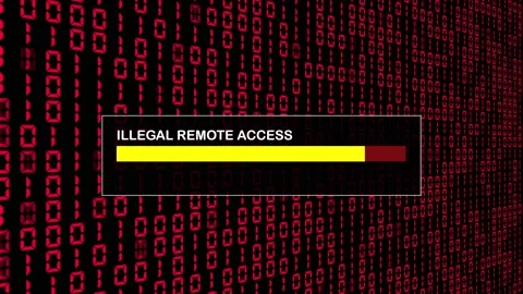 Cyber Security Red Binary Code Hacking Login Abstract Background Concept Stock Footage 231332529