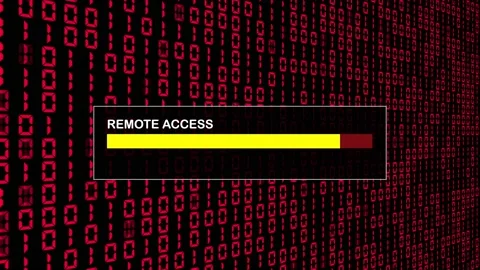 Cyber Security Red Binary Code Hacking Login Abstract Background Concept Stock Footage 231332534