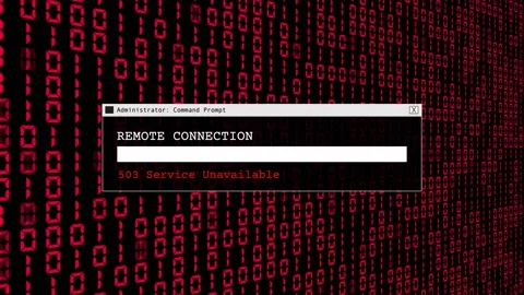 Cyber Security Red Binary Code Hacking Login Abstract Background Concept Stock Footage 231332563