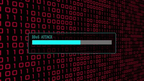 Cyber Security Red Binary Code Hacking Login Abstract Background Concept Stock Footage 231332565